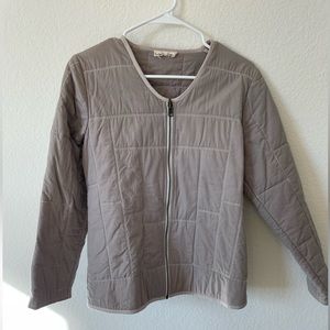 Roolee Quilted Gray/Purple Zip Up